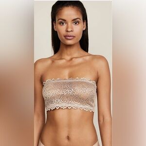 NWOT Free People Lace Bandeau in Nude Size XS/S